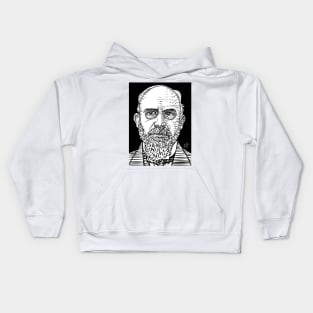 ERIK SATIE ink portrait Kids Hoodie